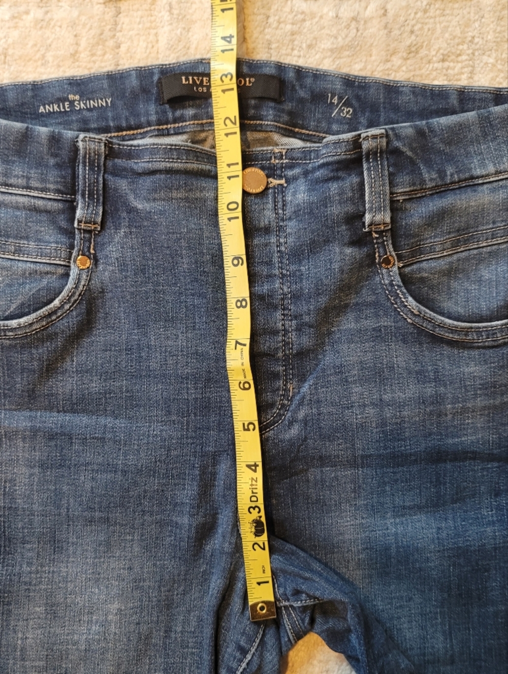 LIVERPOOL Ankle Skinny High Rise Jeans Distressed Women's Size 14/32 - Picture 4 of 8